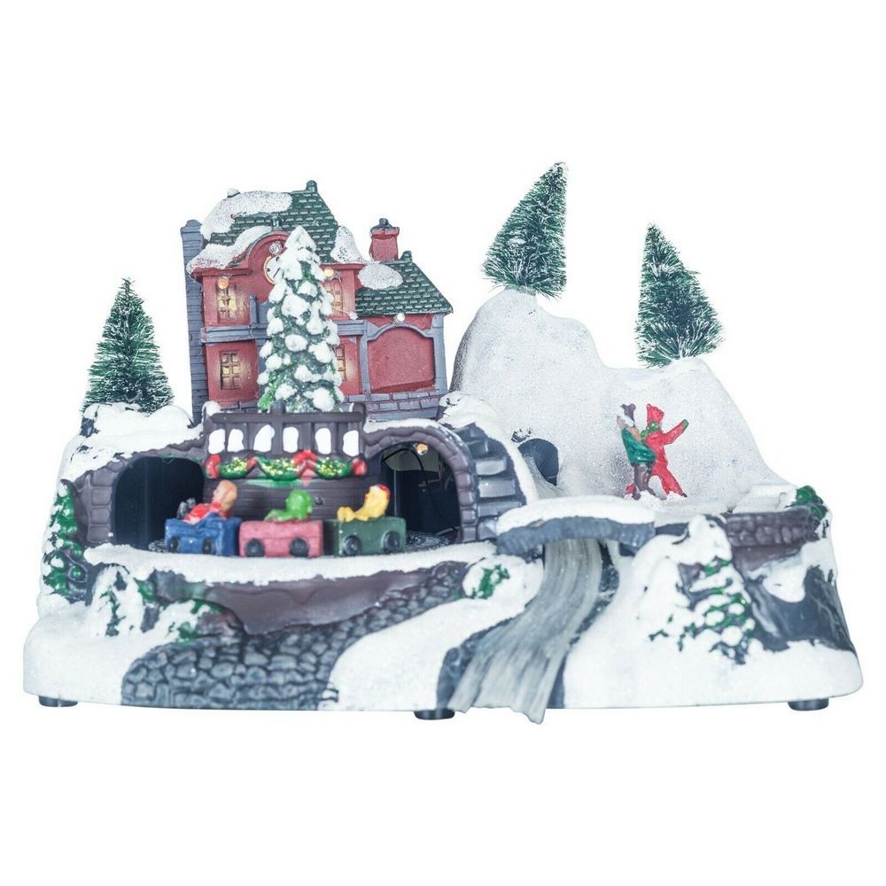 Koopman Xmas Scene Polystone Led Lights 4Ass