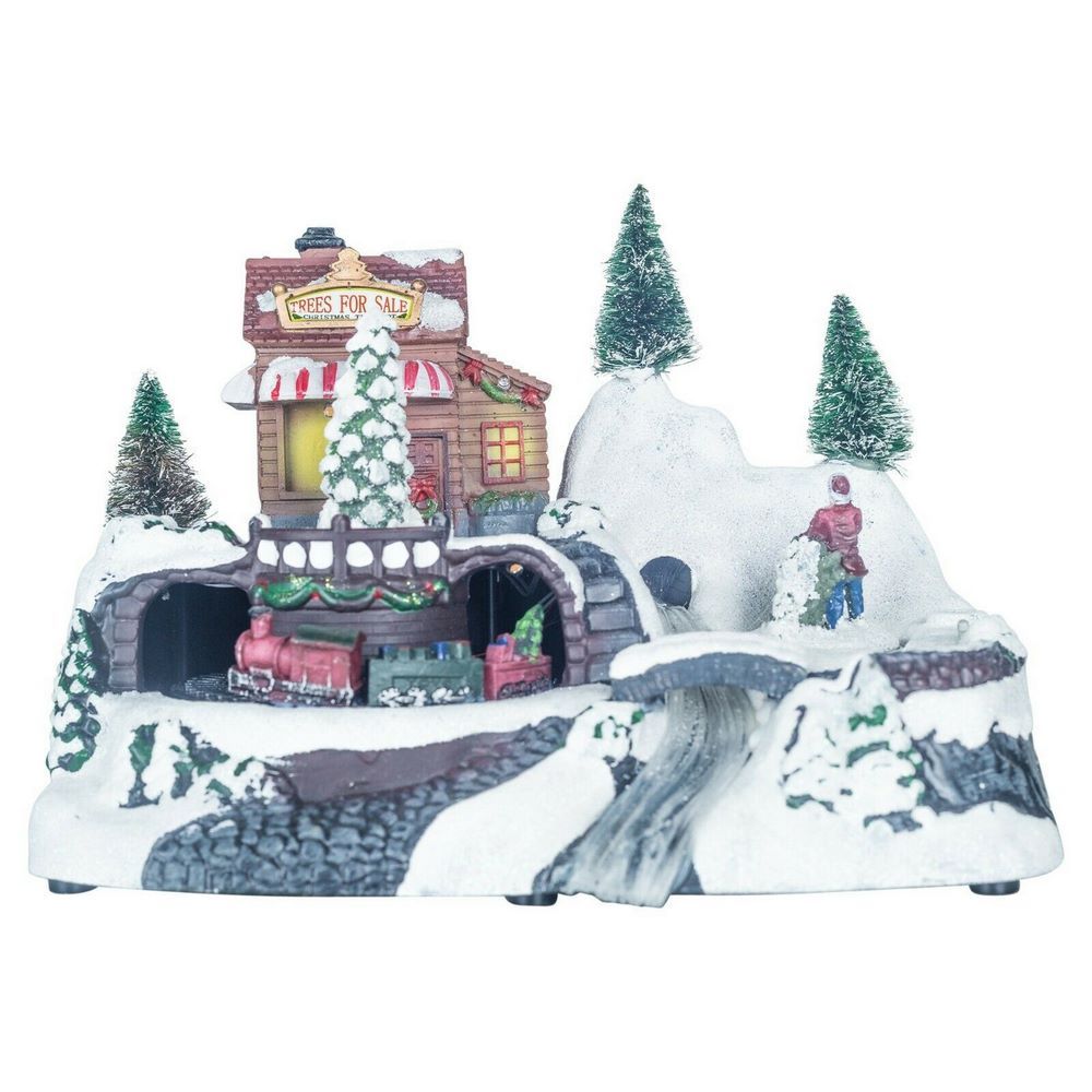 Koopman Xmas Scene Polystone Led Lights 4Ass