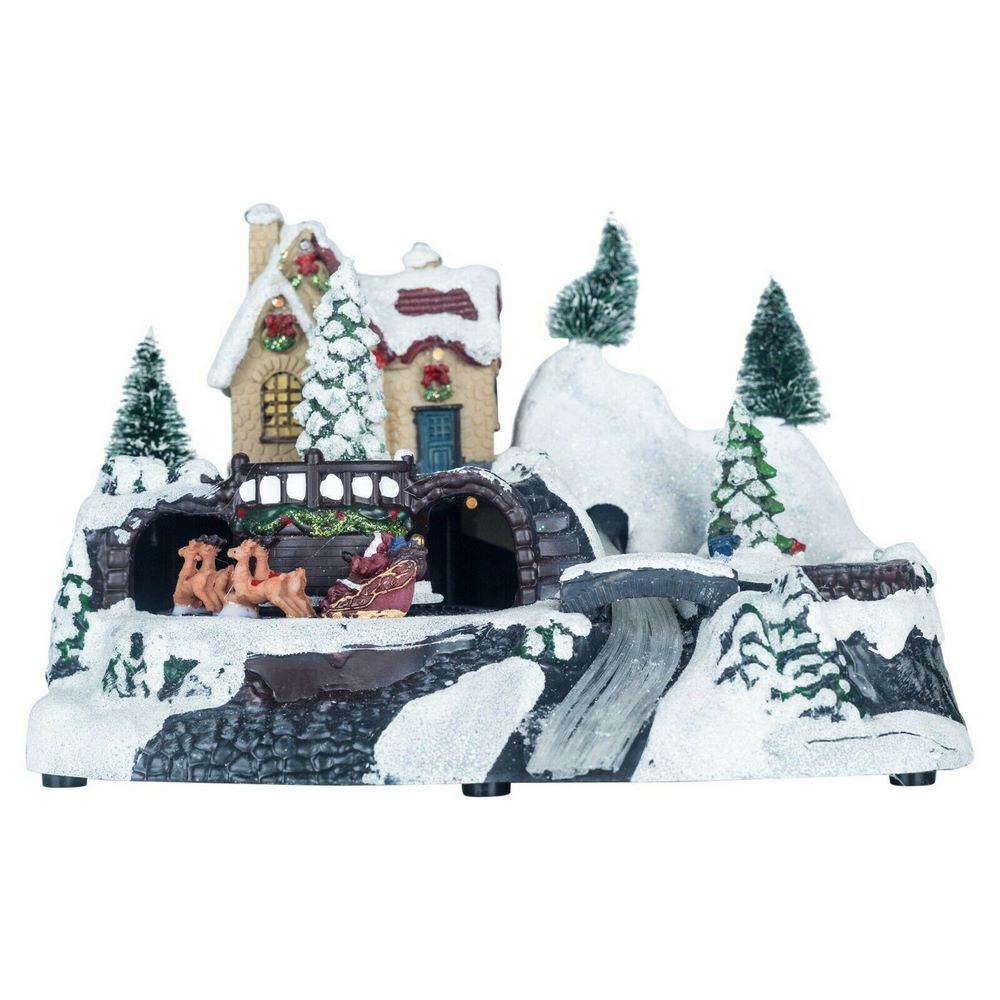 Koopman Xmas Scene Polystone Led Lights 4Ass