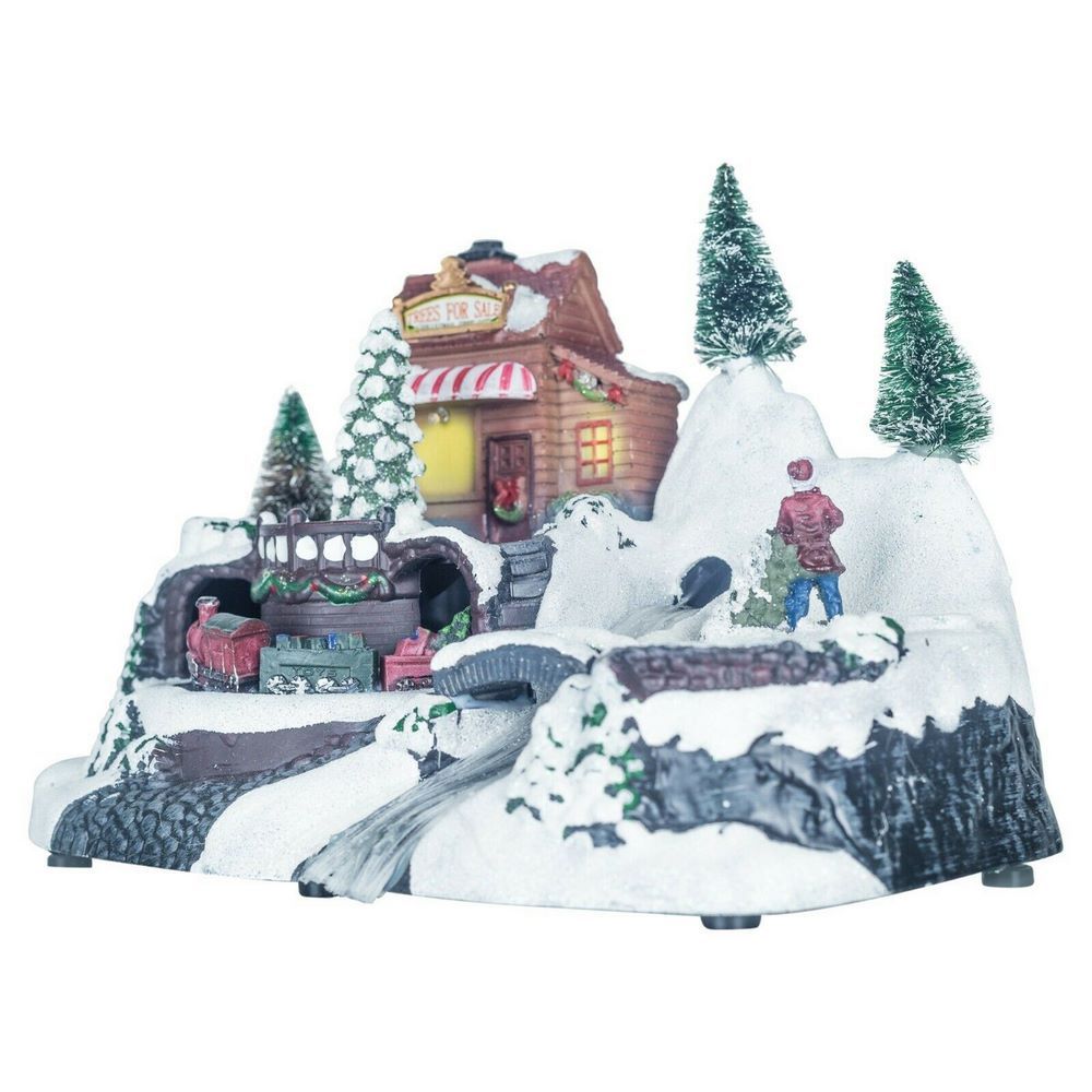 Koopman Xmas Scene Polystone Led Lights 4Ass