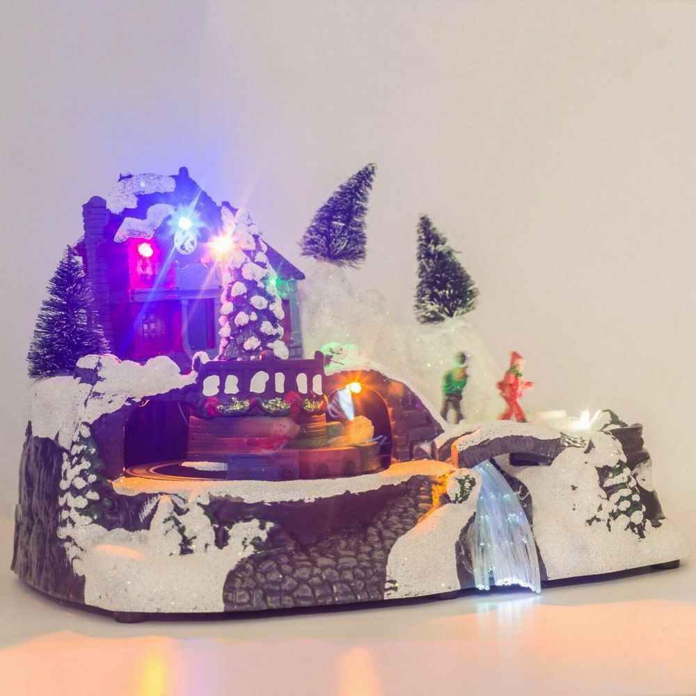 Koopman Xmas Scene Polystone Led Lights 4Ass
