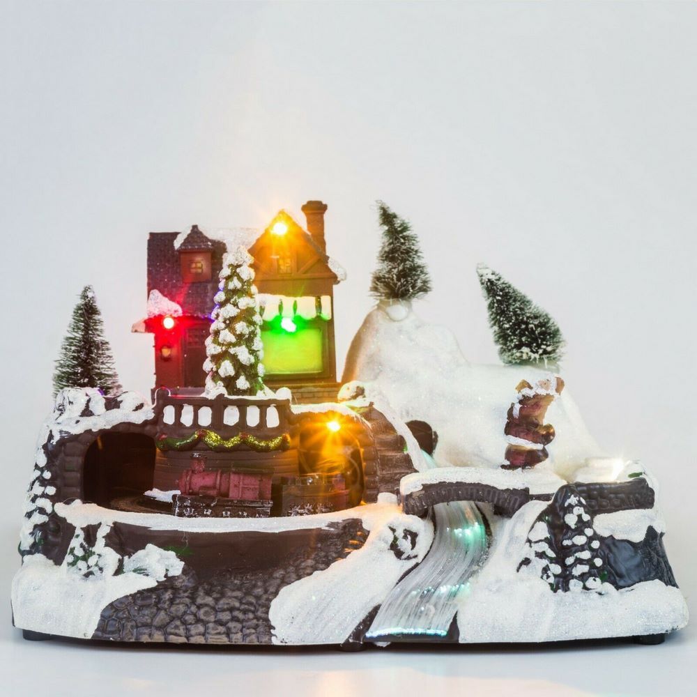 Koopman Xmas Scene Polystone Led Lights 4Ass