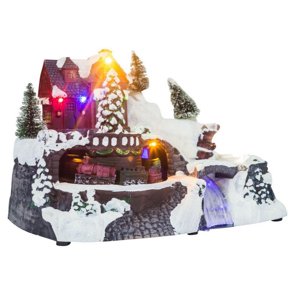 Koopman Xmas Scene Polystone Led Lights 4Ass