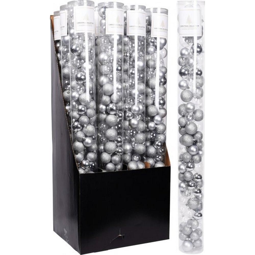 Koopman Xmas Ball Set 100 Pcs Silver