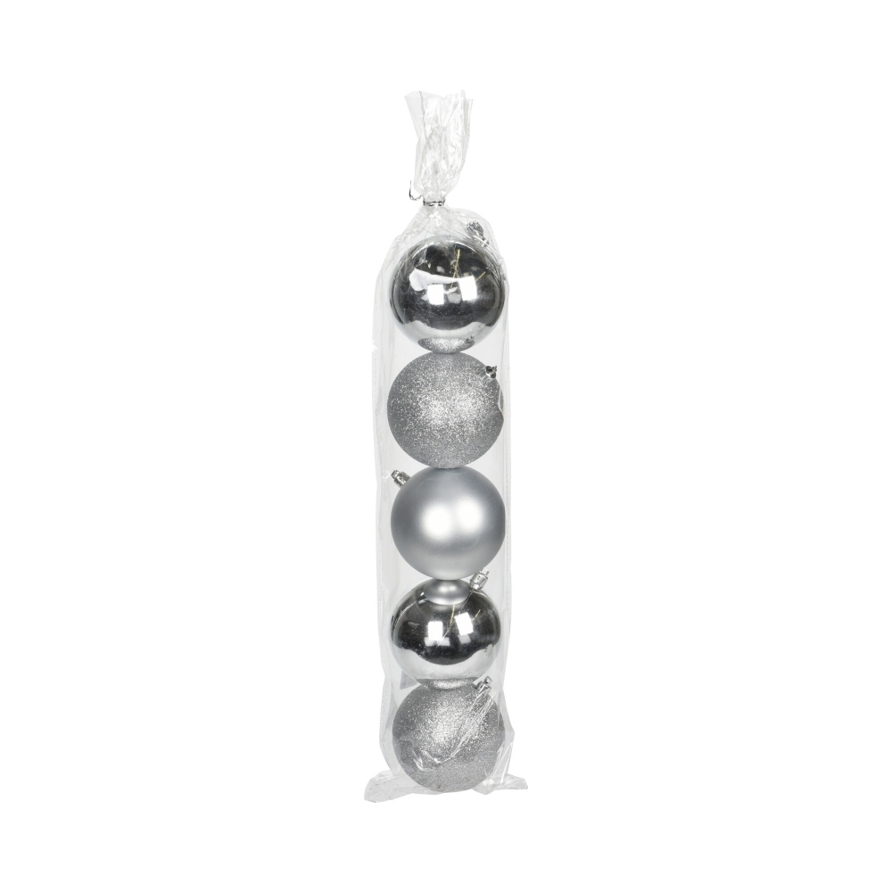 Koopman Xmas Ball 5X 80Mm Silver