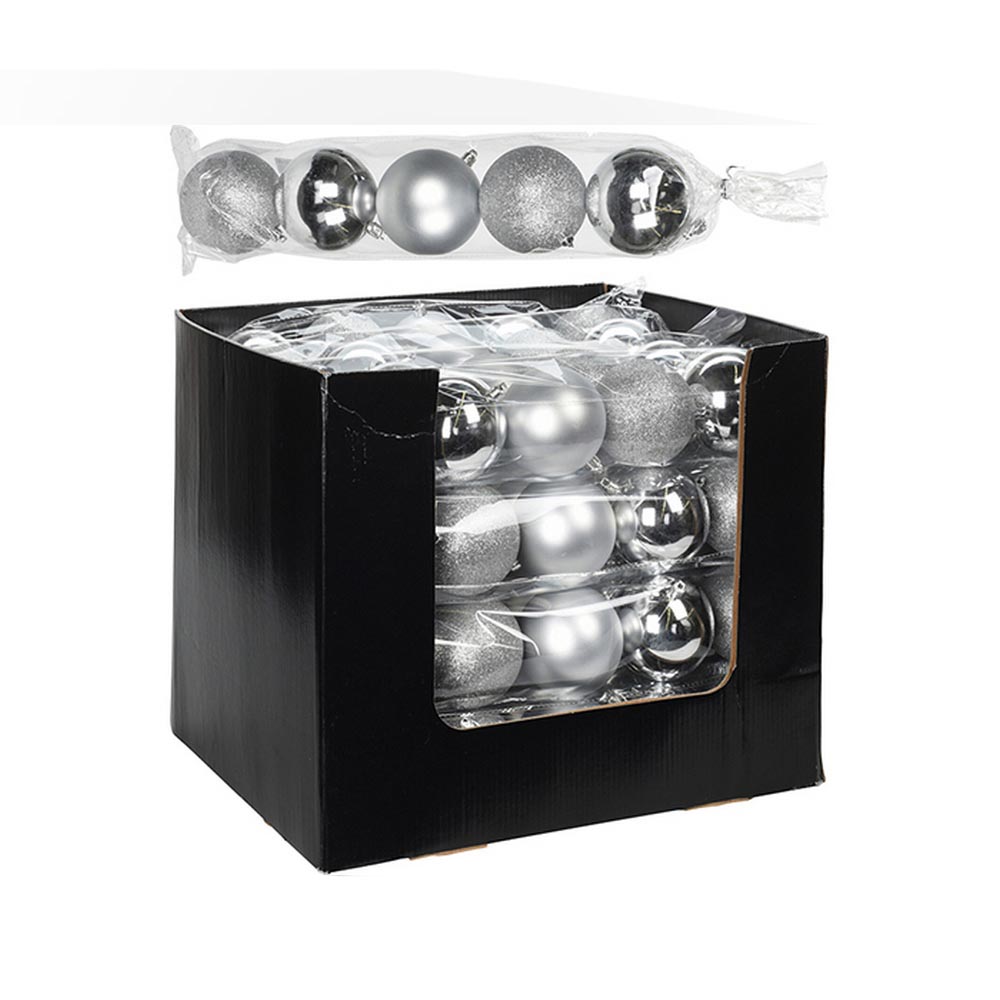 Koopman Xmas Ball 5X 80Mm Silver