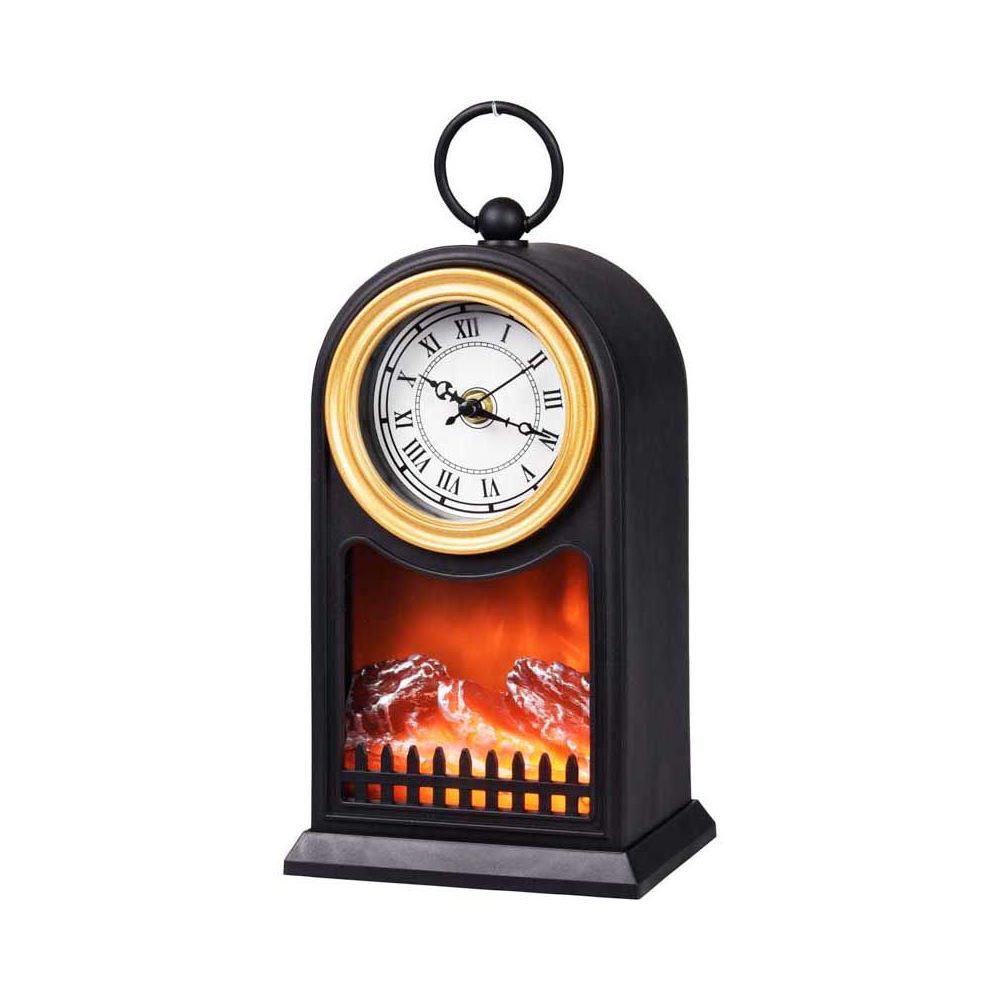 Koopman Fireplace 26Cm With Clock Bl