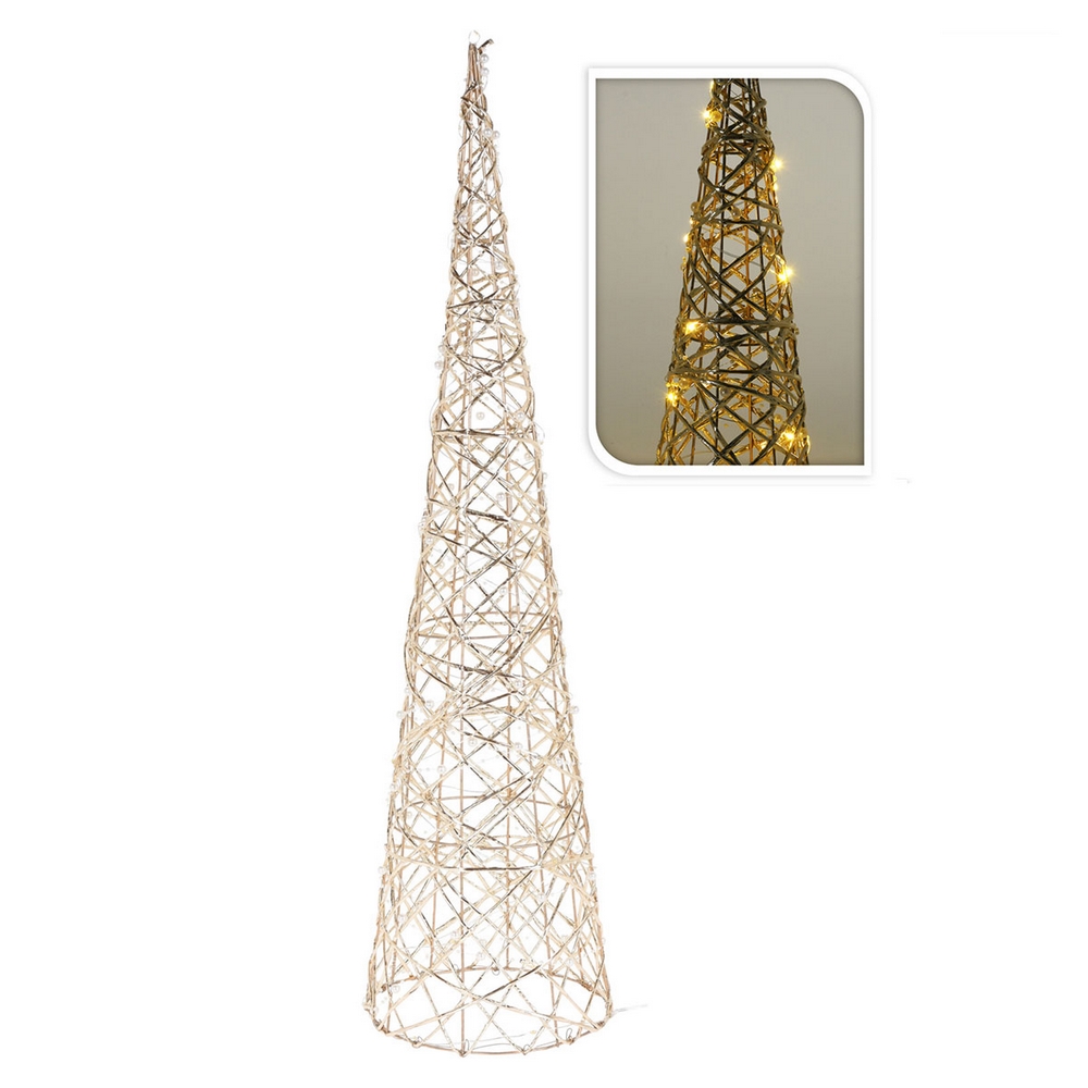 Koopman Cone 30Led Lights 60Cm Gold Pearl