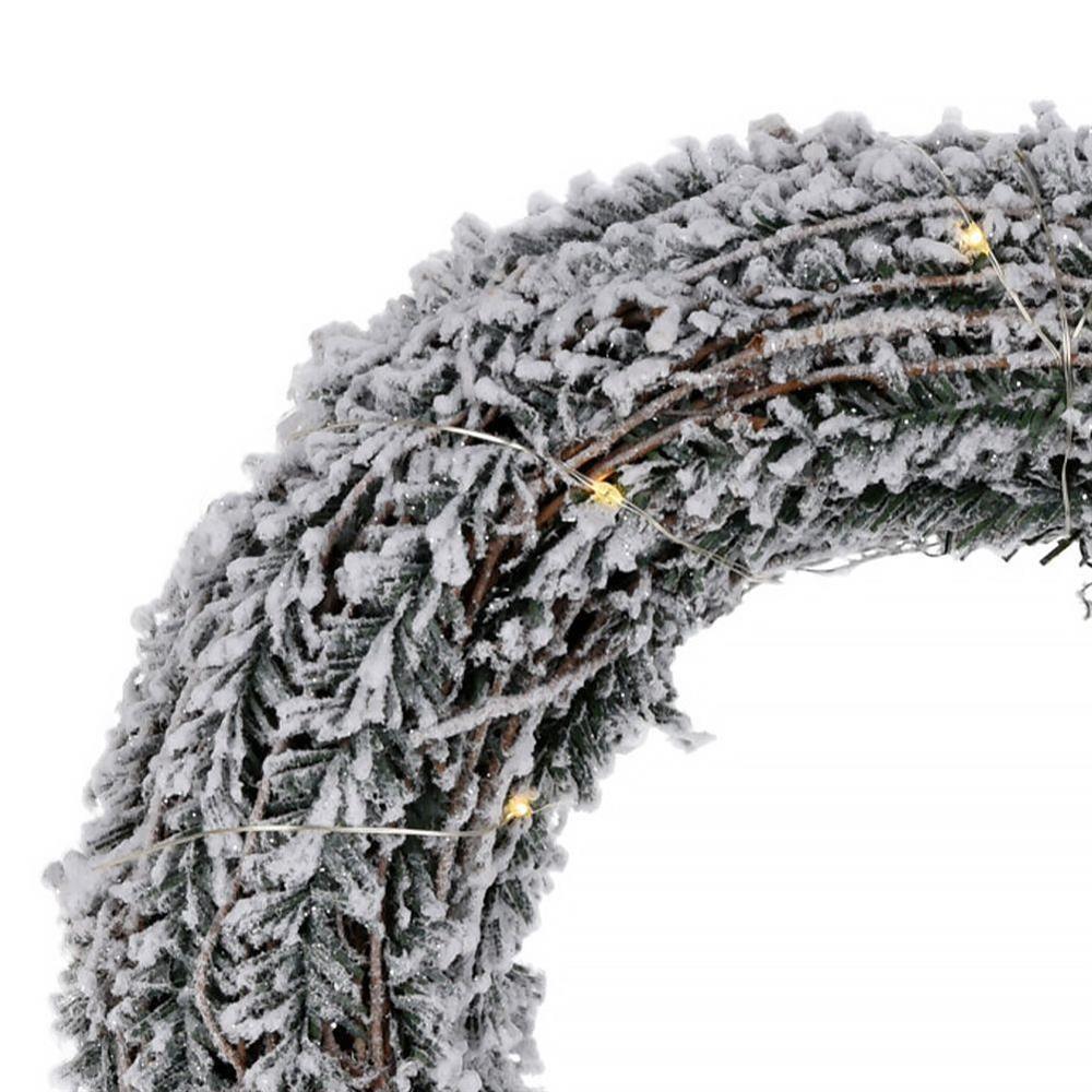 Koopman Wreath 20 Led Lights 30Cm Rattan