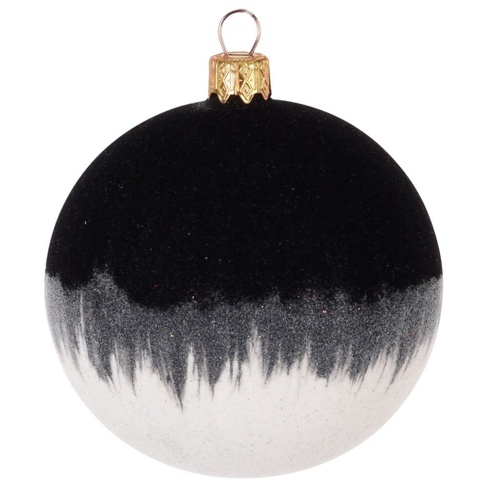 Koopman Xmas Ball White Black 80Mm 2As
