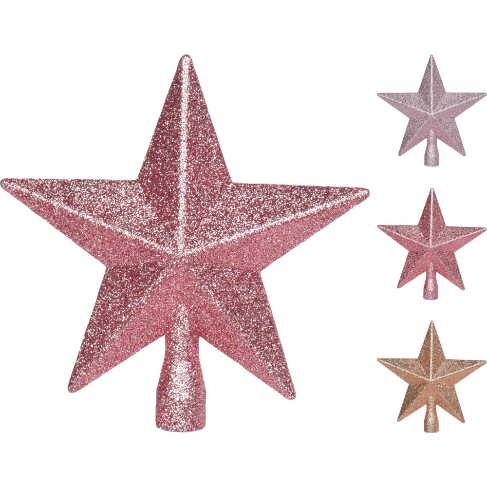 Koopman Tree Top Star 20Cm Glitter 3As