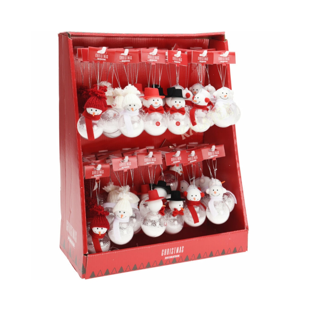 Koopman Snowman Hang Deco 5X5X9Cm 6Ass