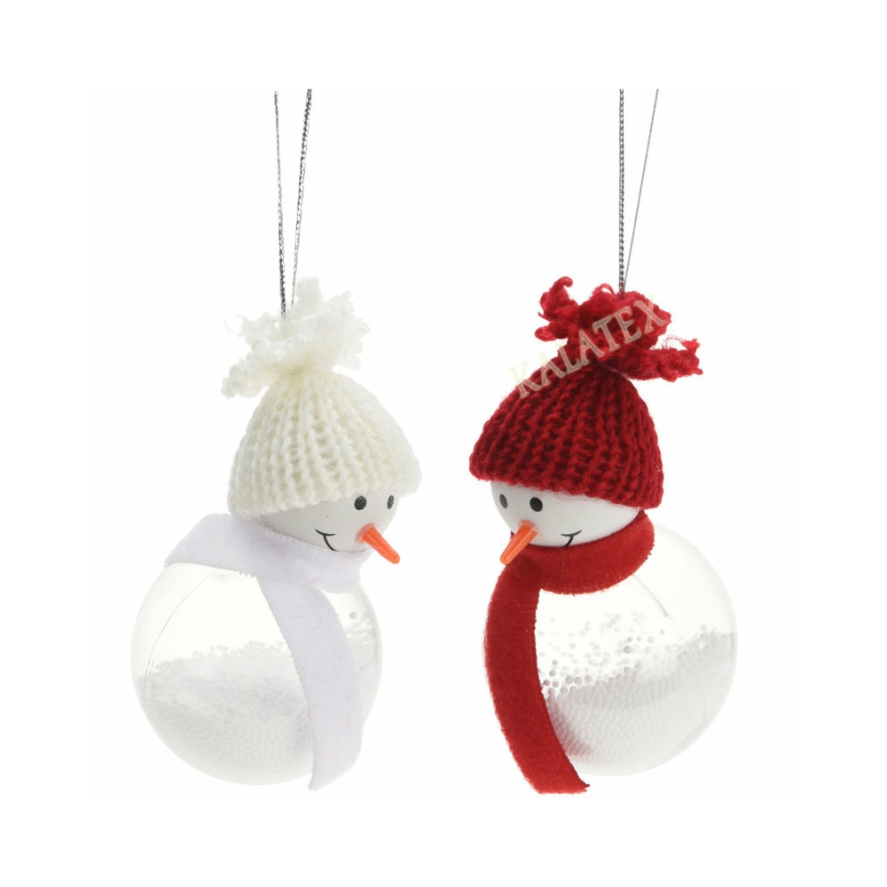 Koopman Snowman Hang Deco 5X5X9Cm 6Ass