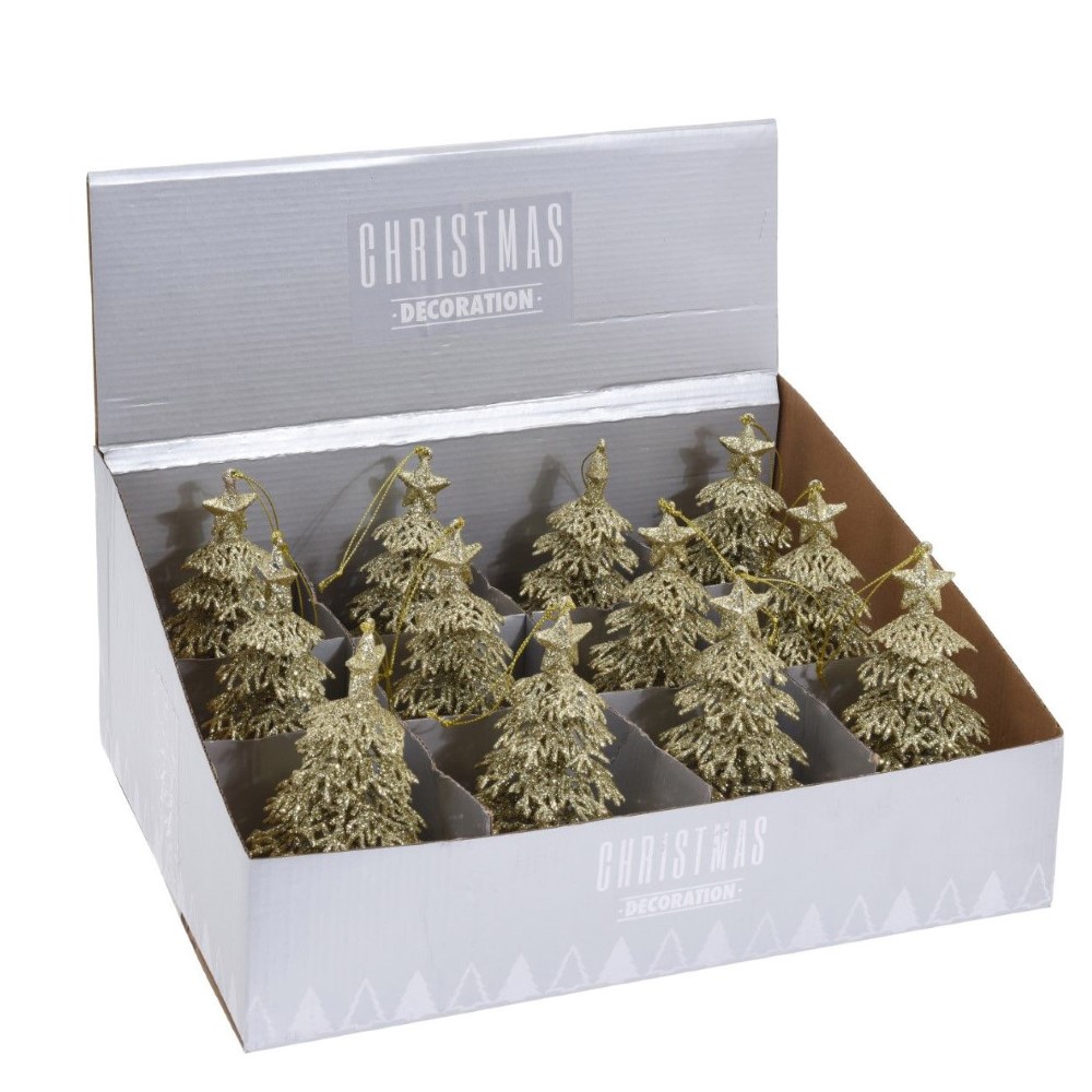 Koopman Hang Deco Xmas Tree 16Cm Gold