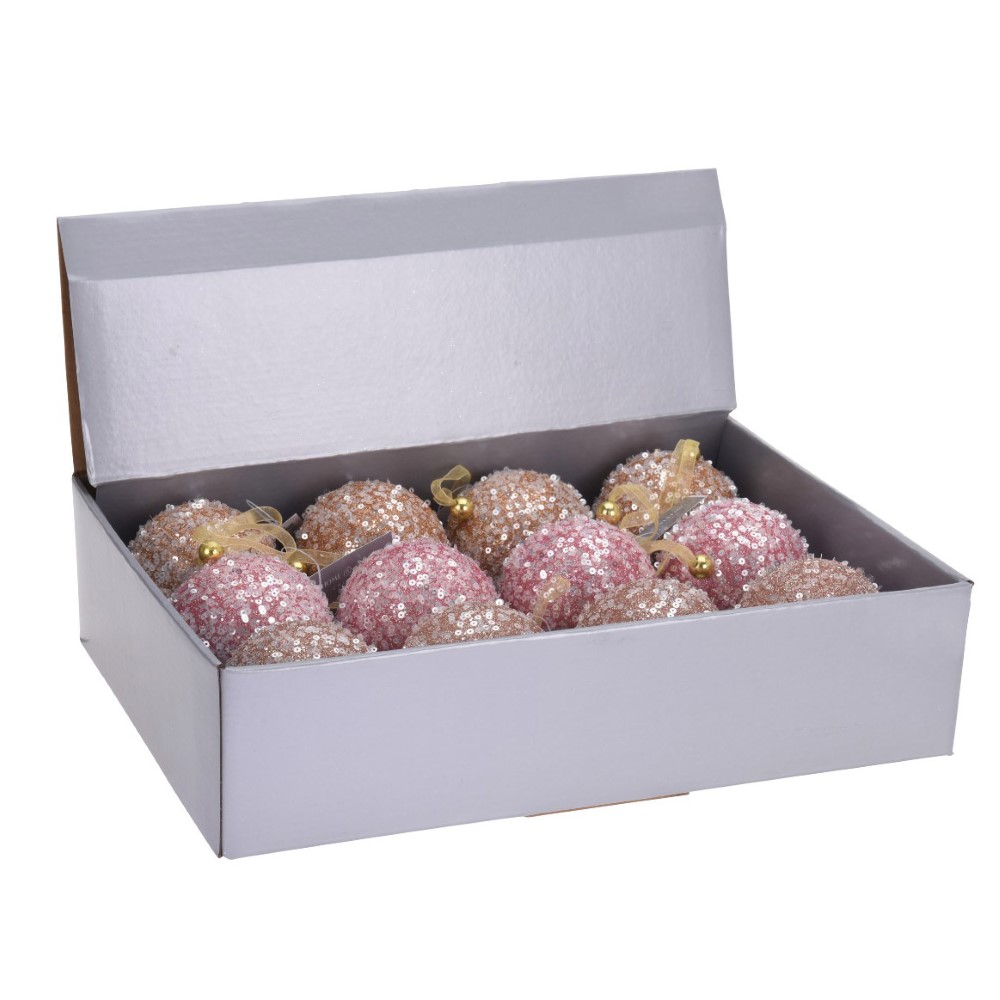 Koopman Xmas Ball Glitter 80Mm 3Ass