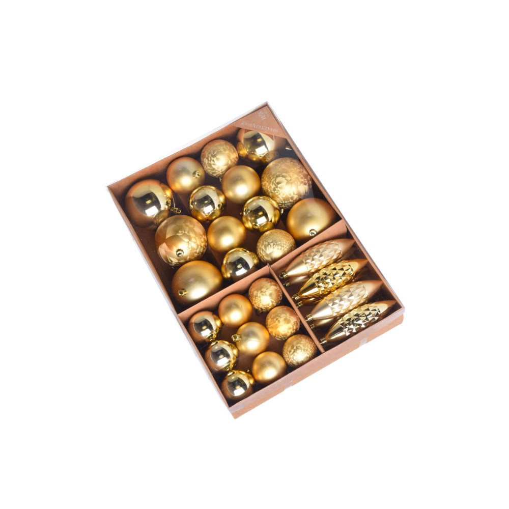 Koopman Xmas Hang Deco Set 31 Pcs Gold