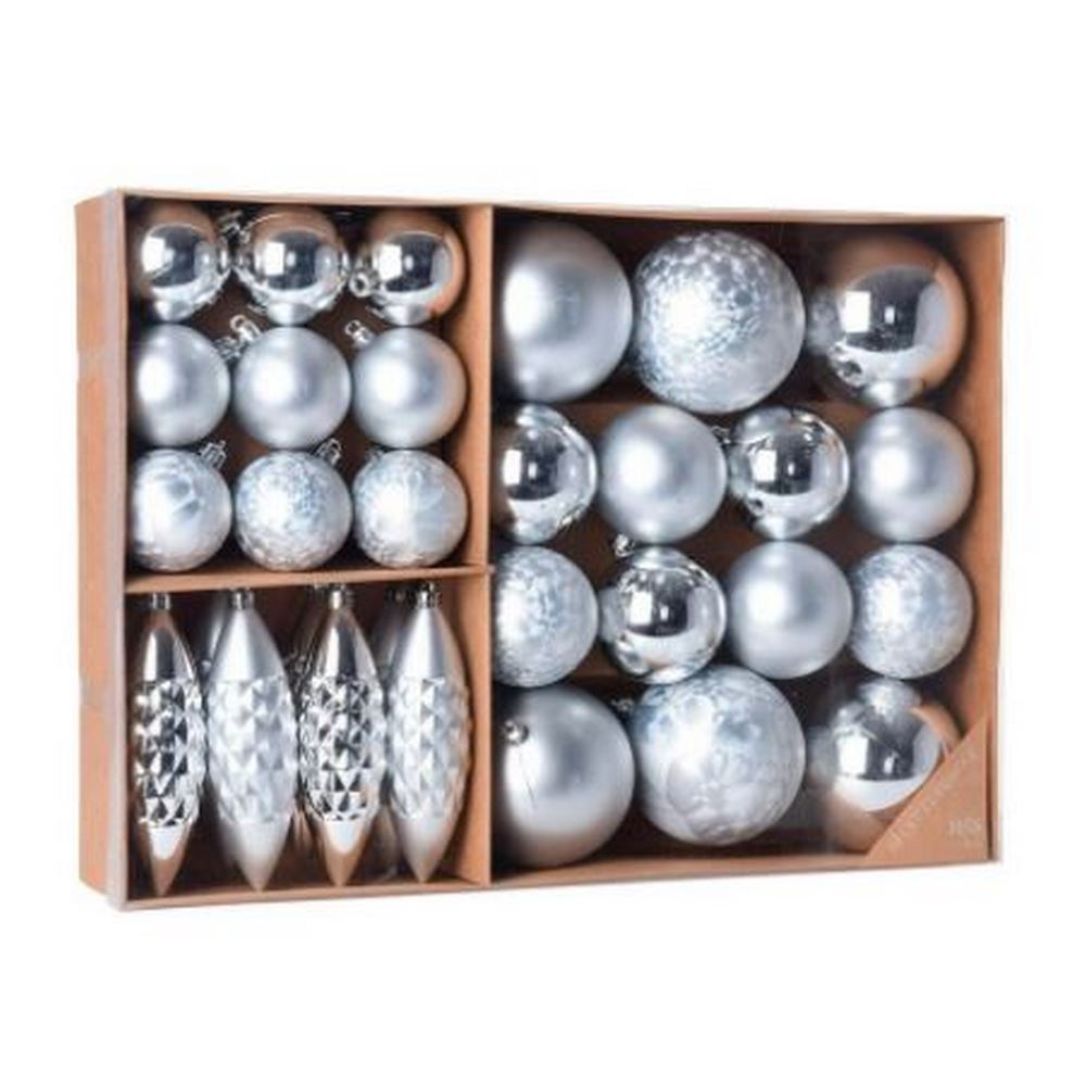 Koopman Xmas Hang Deco Set 31 Pcs Silver