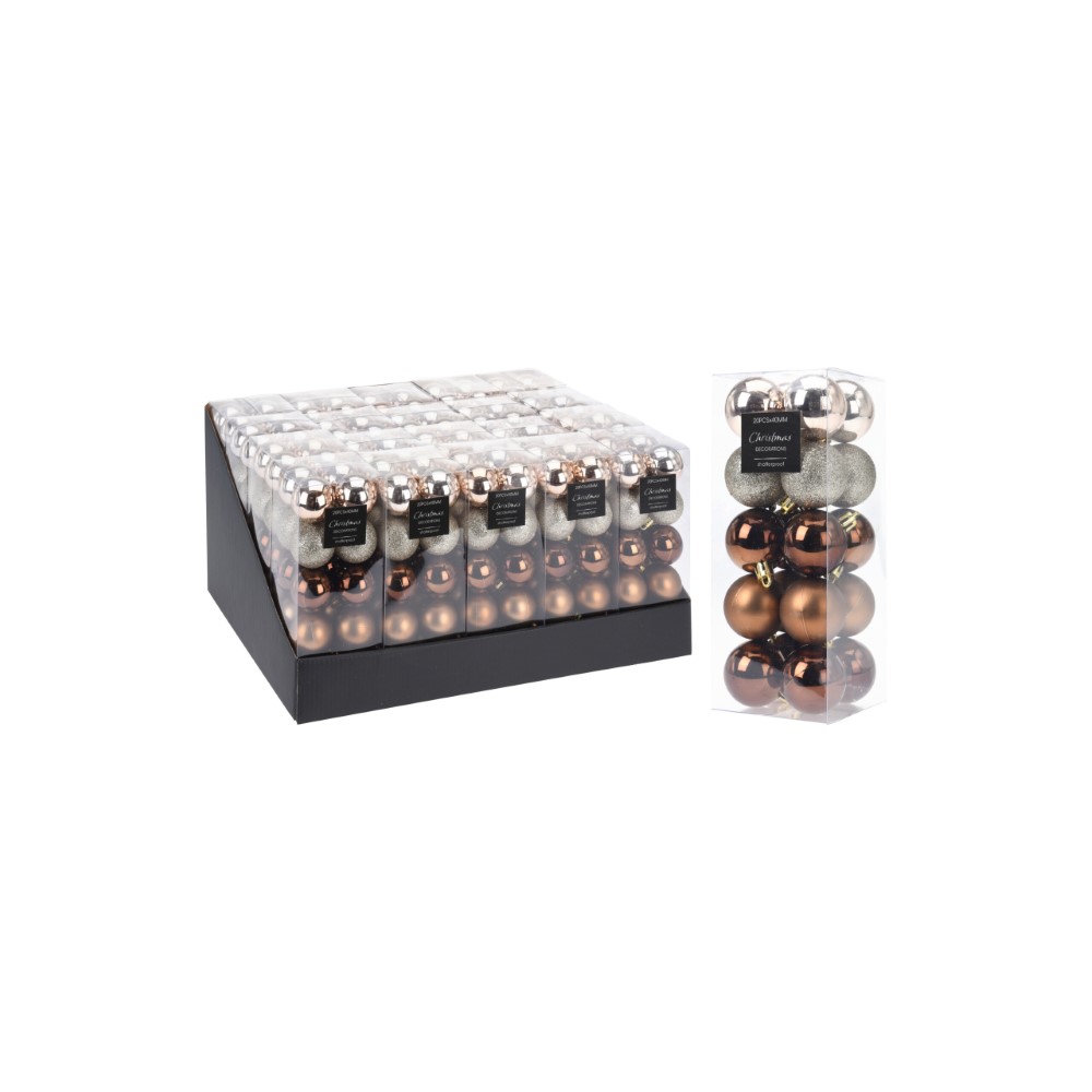 Koopman Xmas Ball 20X 40Mm Amber Clr