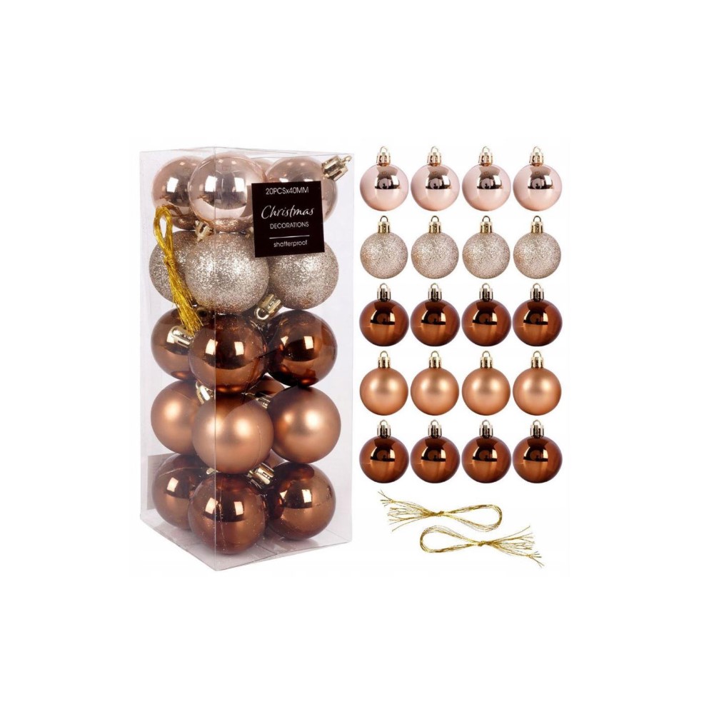 Koopman Xmas Ball 20X 40Mm Amber Clr