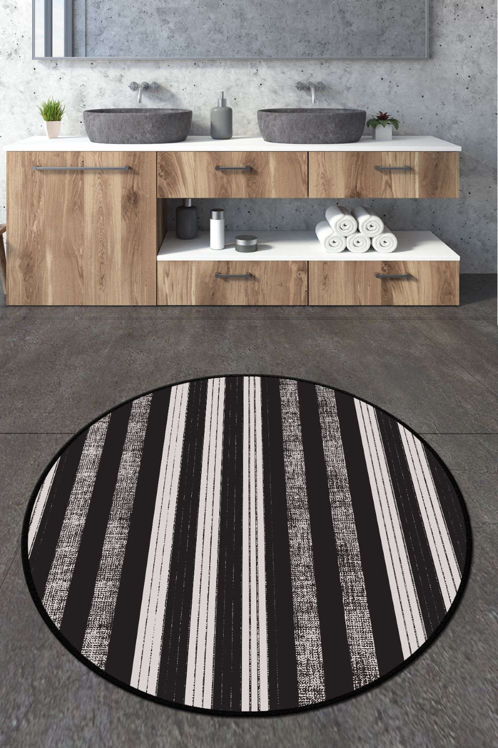 Chilai Barcode Circle Round Mat