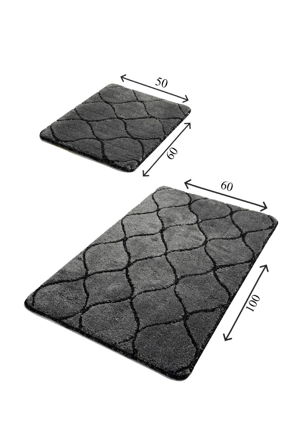 Chilai Infinity Anthracite 60X100Cm 2-Pieces Mat