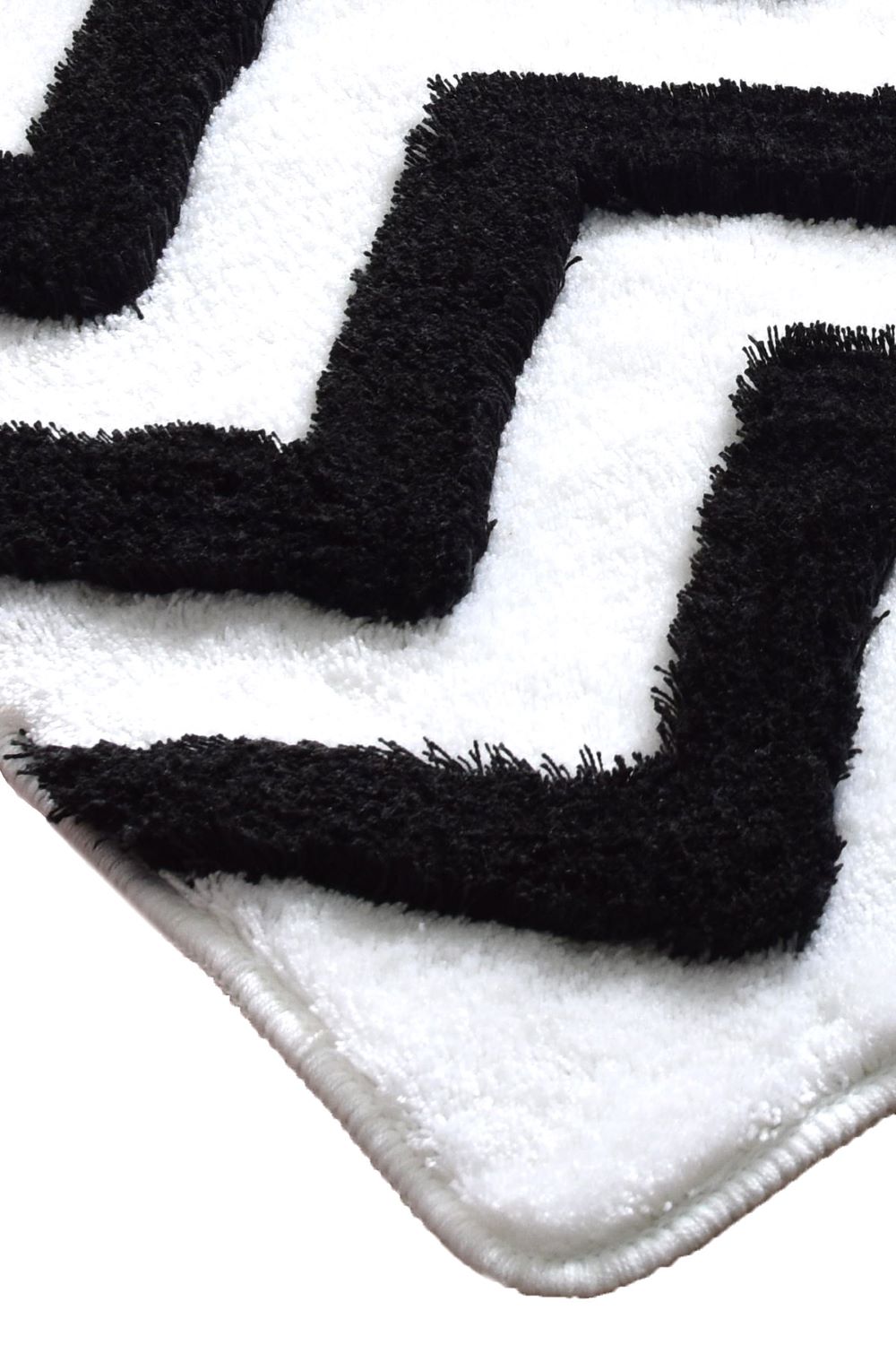 Chilai Zigzag White 3-Pieces Mat