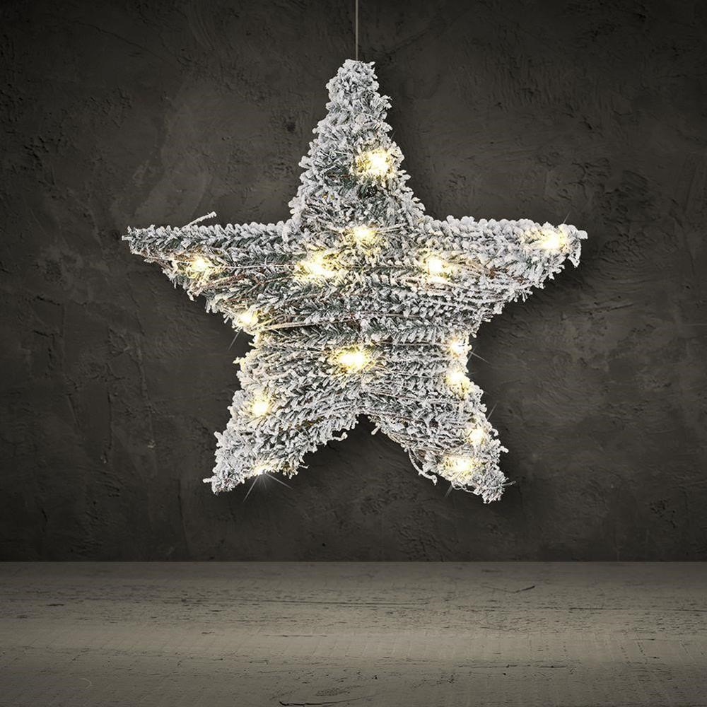 Koopman Star 20 Led Lights 30Cm Rotan W Snow