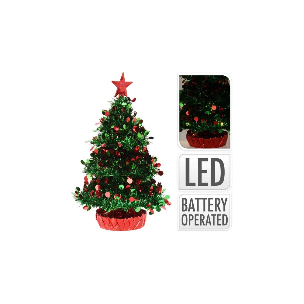 Koopman Xmas Tree With Led Lights 34Cm
