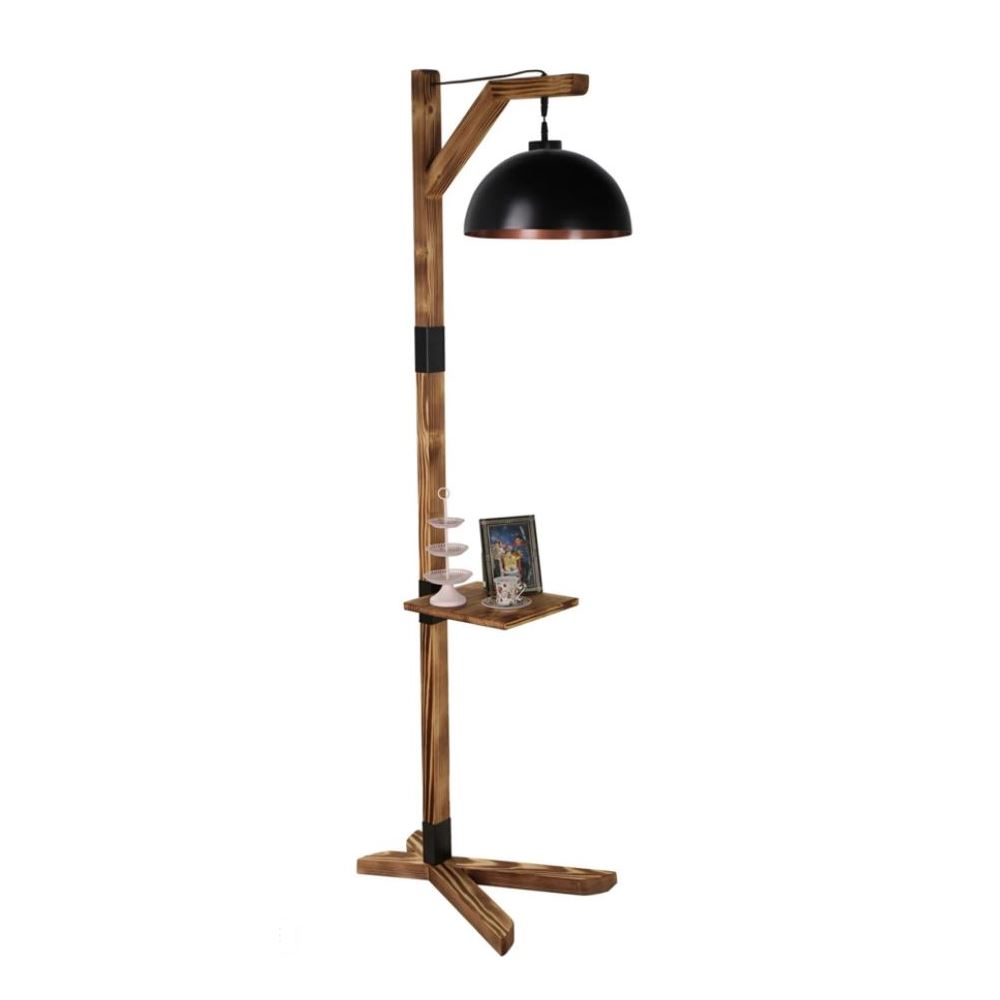 Lumexx Liza Floor Lamp Burnt Retro Metal Lampshade