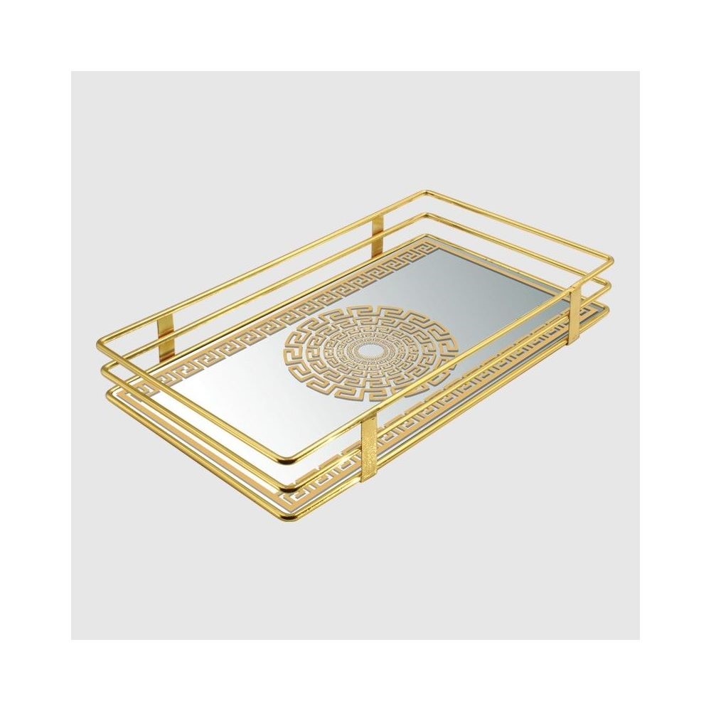 Galaxy Rectangular Gold Pattern 1 Metal Tray