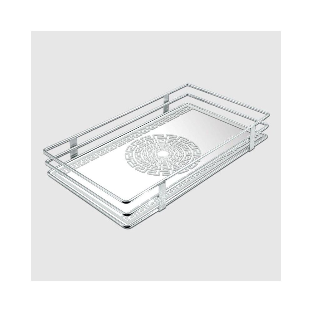 Galaxy Rectangular Silver Pattern 2 Metal Tray