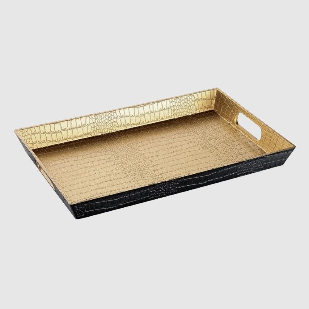 Galaxy Leather Pattern Tray - Gold - Box