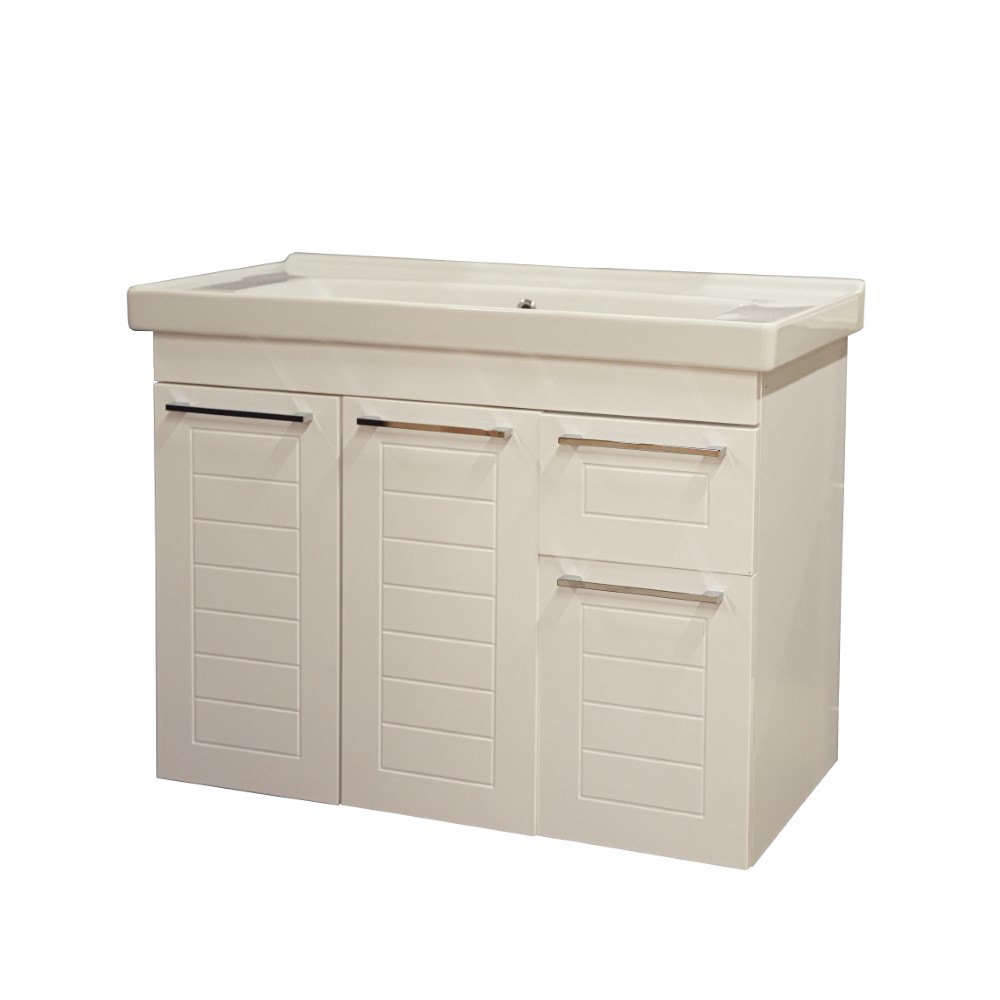 Orka Perge 85Cm Bottom Module Bathroom Set Cabinet - White