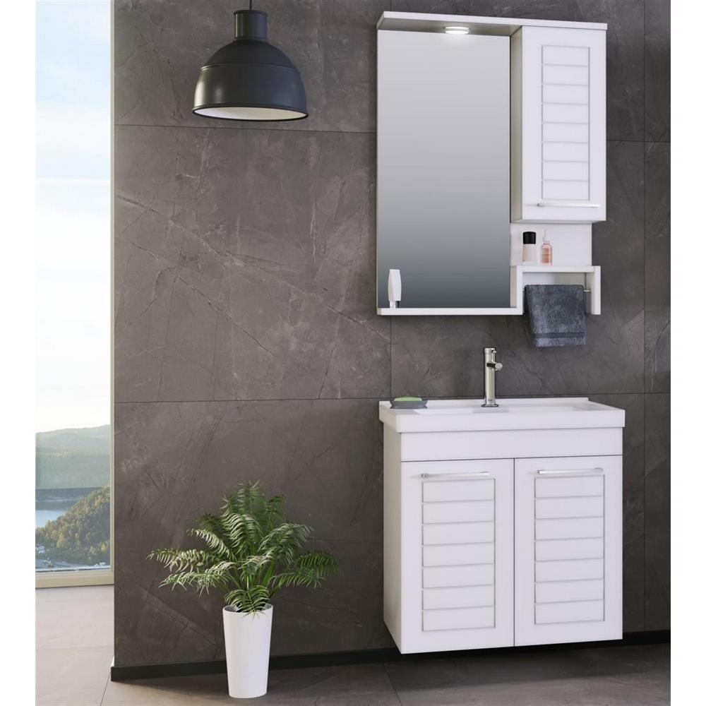 Orka Perge V2 65Cm Bathroom Set Cabinet - White