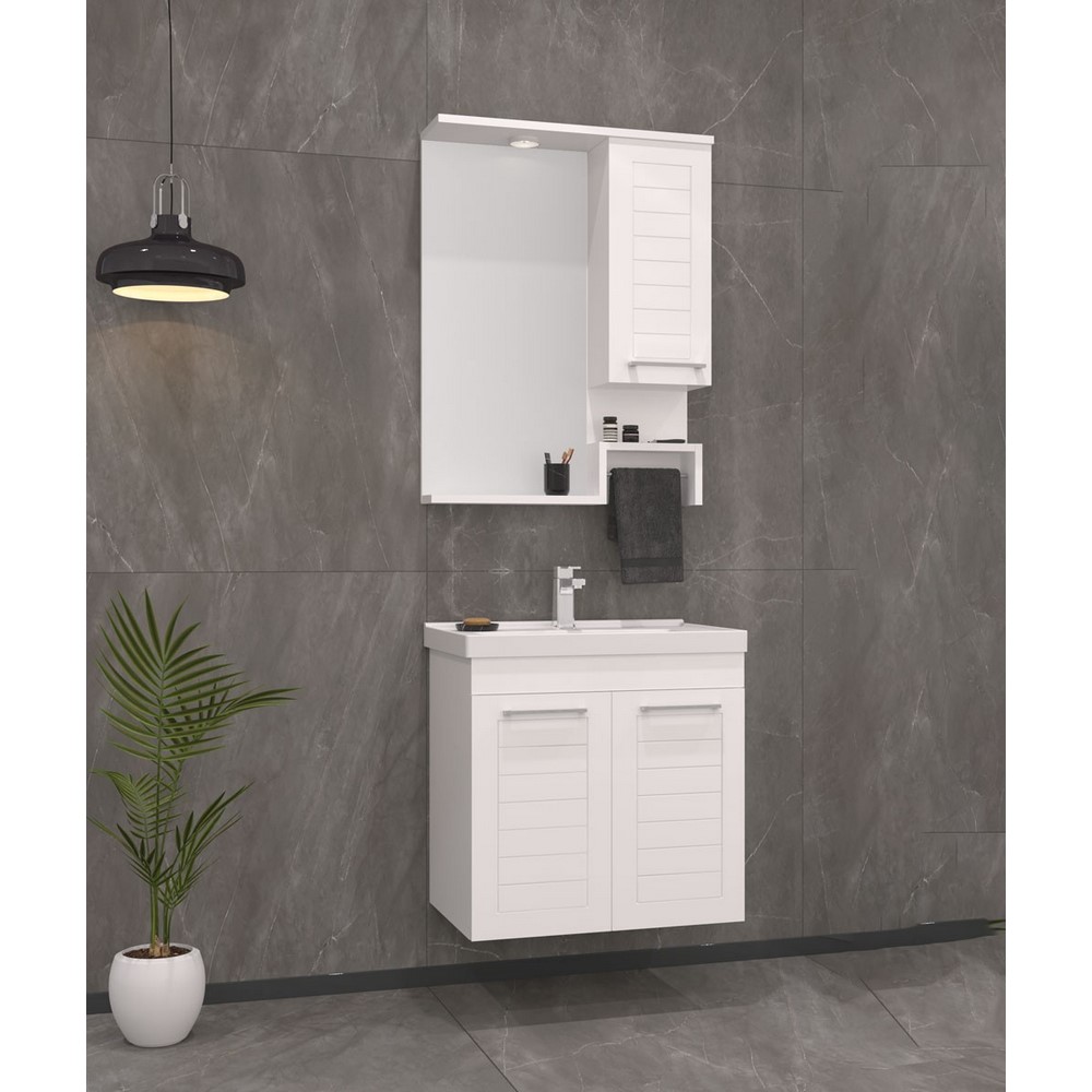 Orka Perge V2 65Cm Bathroom Set Cabinet - White