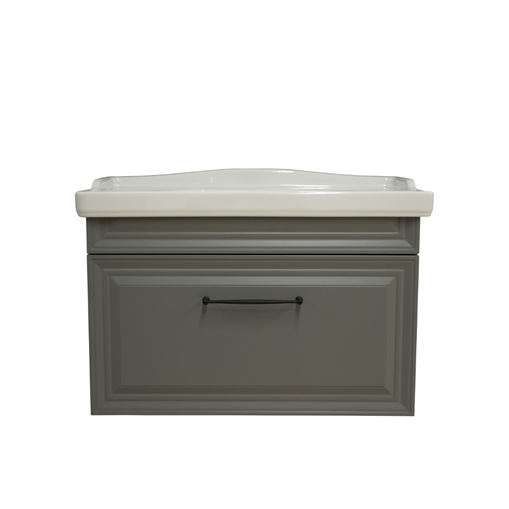 Orka Design 85Cm Bottom Module Bathroom Set Cabinet Gray