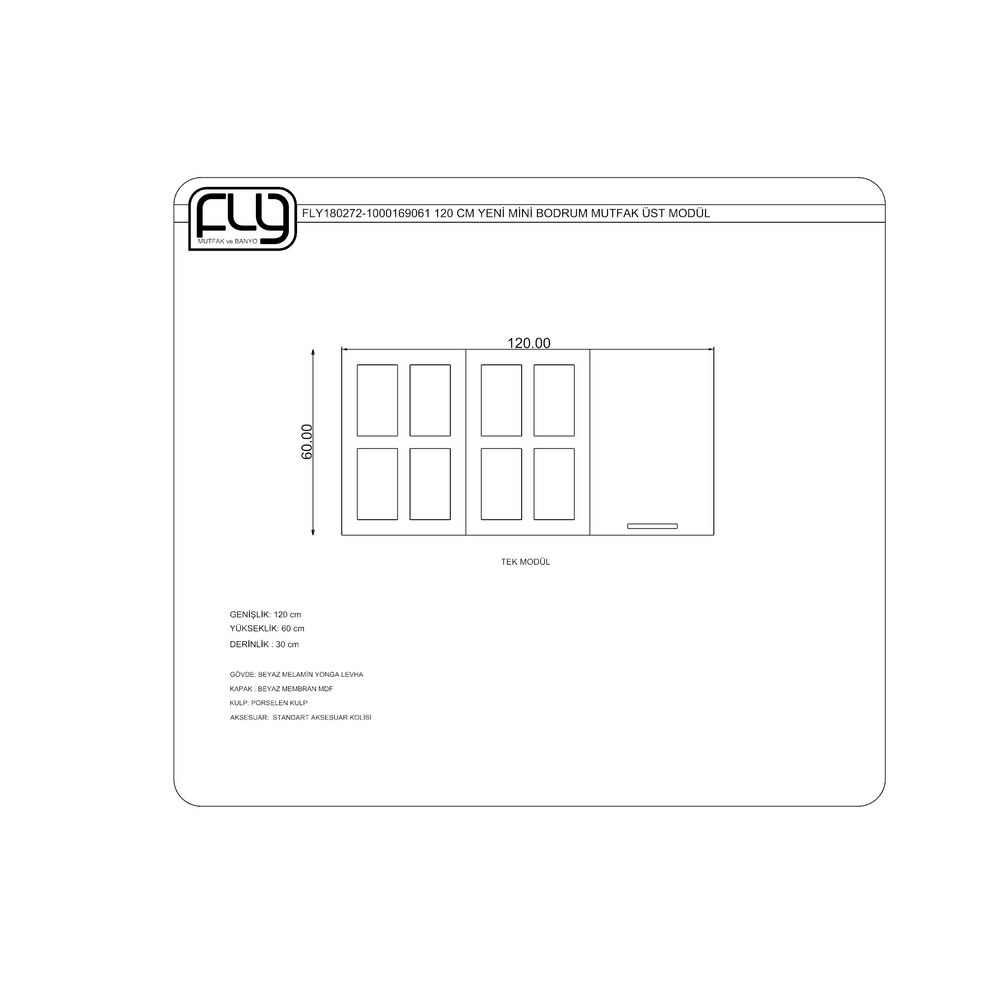 Bodrum Mini Upper Module 120 Cm