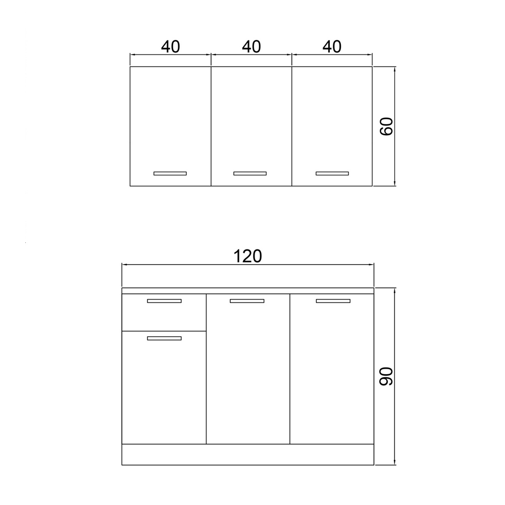 Dani Kitchen Cabinet 120 Cm