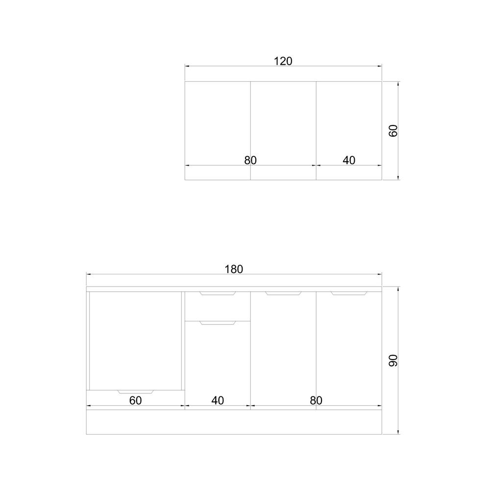 Fly Kitchen Albina Kitchen Cabinet 180 Cm