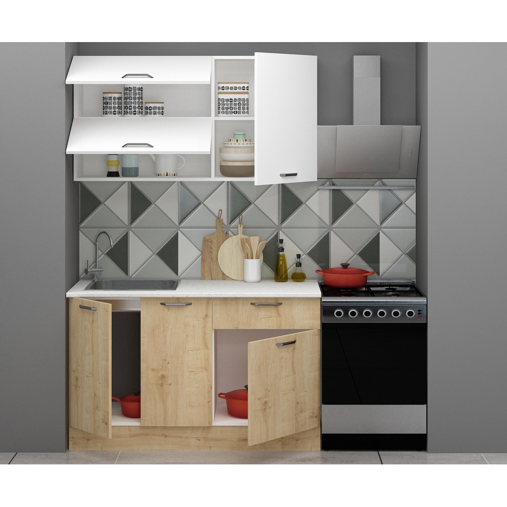 Simple Kitchen Cabinet 140 Cm