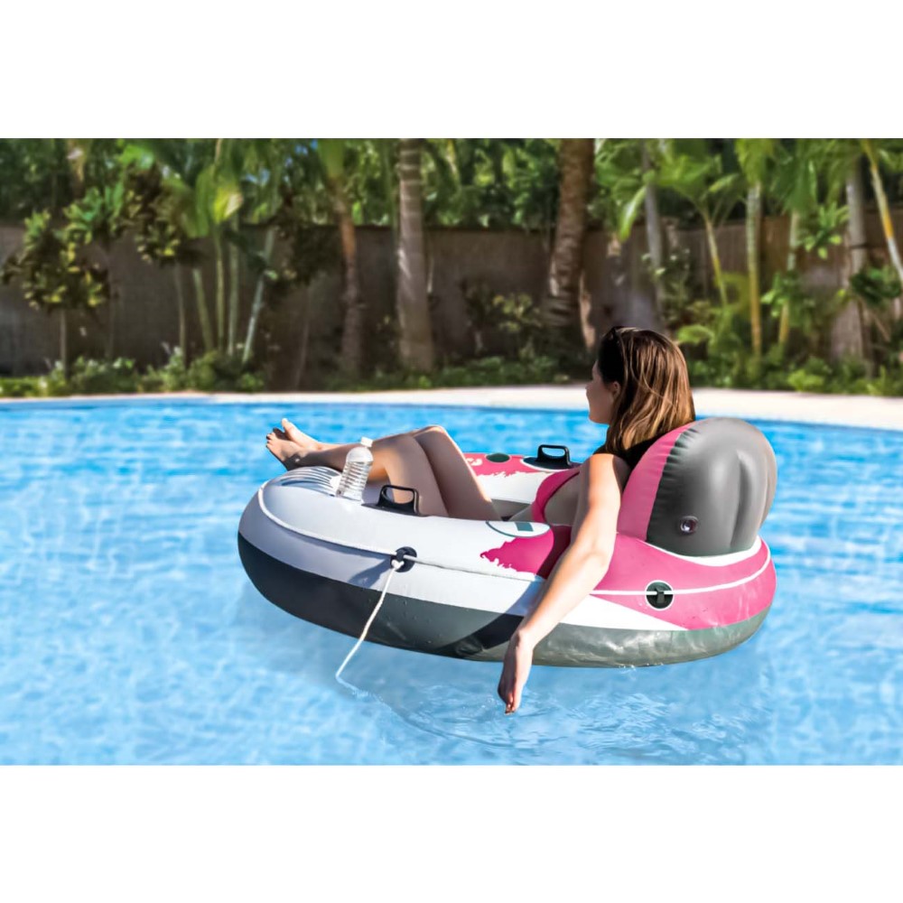 Intex Rubber Ring - Swimming Pool Pink River Run I Tube