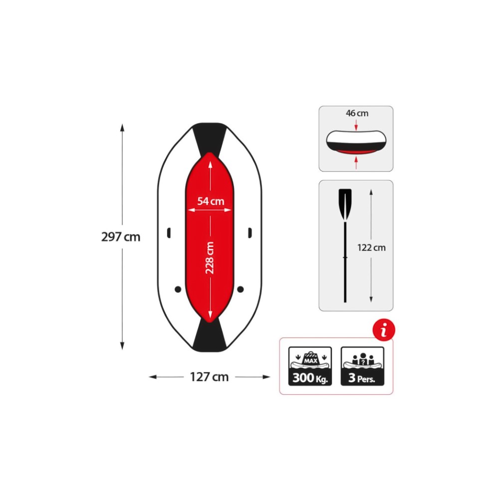 Intex Boat Set Mariner 3 For 3 Persons ( 117*50*18 )