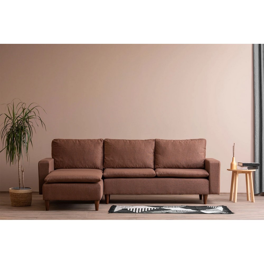 Futon Lungo Corner Sofa Set Brown - IN018