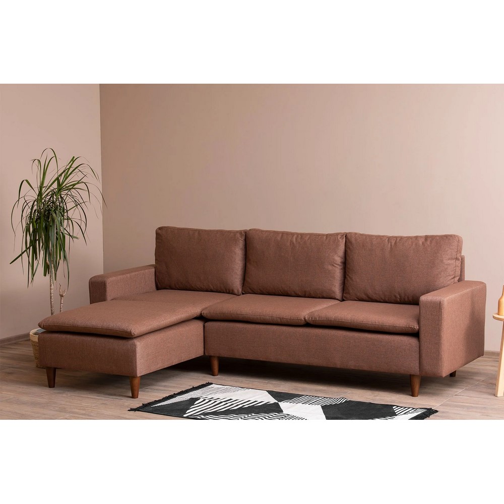 Futon Lungo Corner Sofa Set Brown - IN018