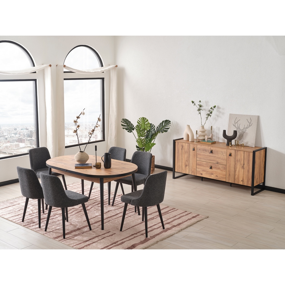 Evissa Efe Chair - Napoli and Black