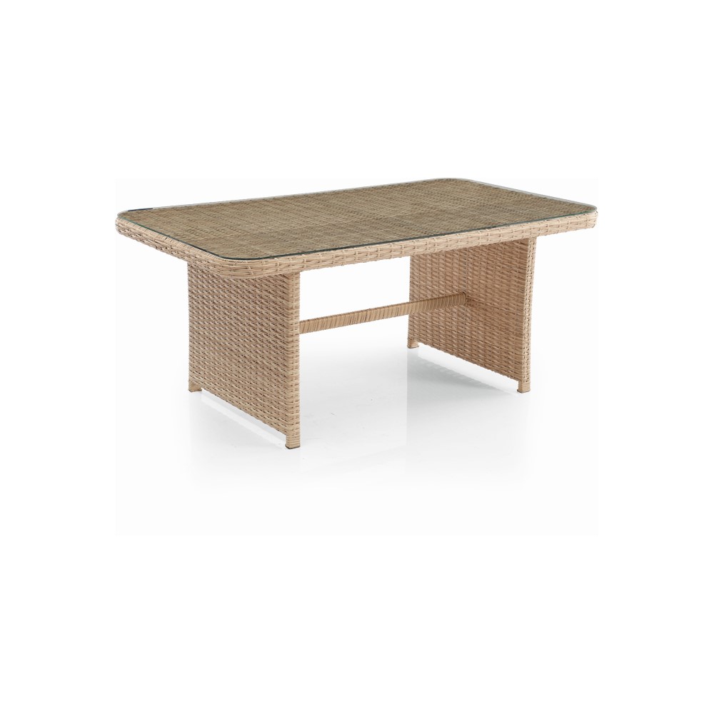Emek Garden Bahama Table and 2 Puff Sitting Set 3+1+1+90*160 Cm