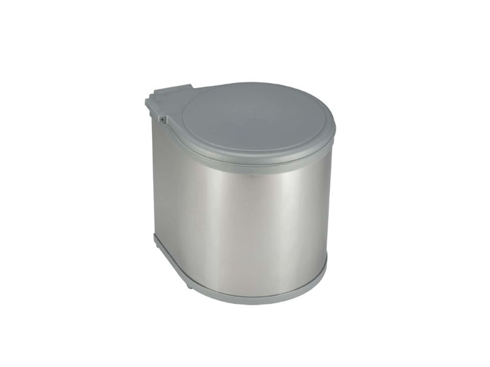 Pelikan Newmode Cylinder Waste Bin For Cabinet Metalic Gray 11Lt.