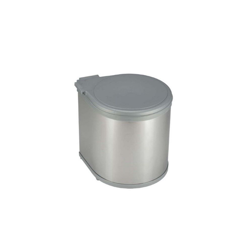Pelikan Newmode Cylinder Waste Bin For Cabinet Metalic Gray 11Lt.