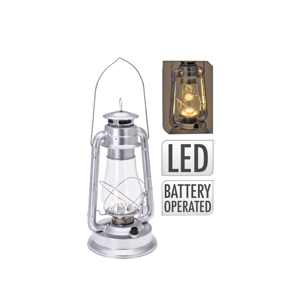 Koopman Storm Lantern 37Cm Silver