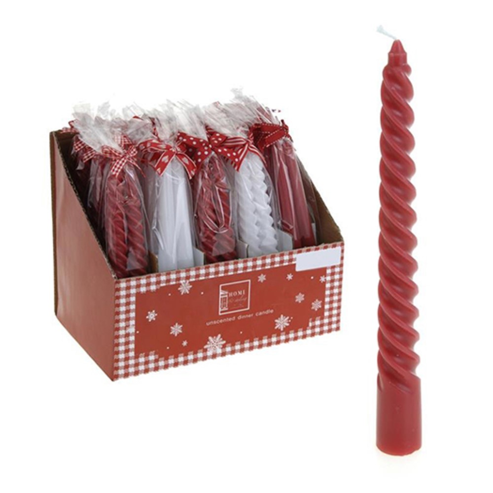 Koopman Dinner Candle Set 2Pcs 4Ass